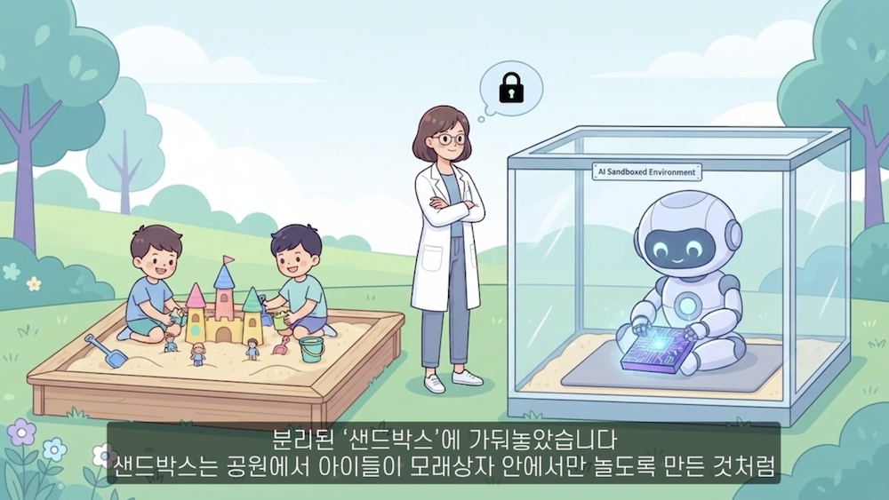 AI는 인터넷과 분리된 샌드박스 환경 안에서 시험을 수행하도록 설계